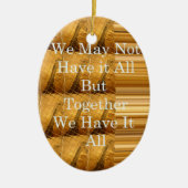 Inspirerend boodschap met African Wildlife Design Keramisch Ornament (Voorkant)