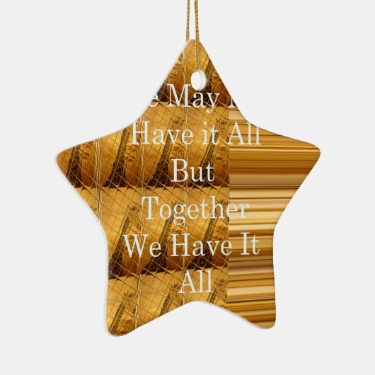 Inspirerend boodschap met African Wildlife Design Keramisch Ornament (Rechts)