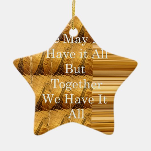 Inspirerend boodschap met African Wildlife Design Keramisch Ornament (Voorkant)