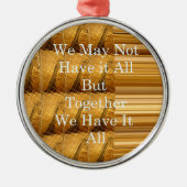 Inspirerend boodschap met African Wildlife Design Metalen Ornament (Voorkant)