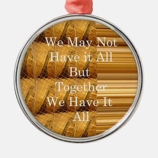 Inspirerend boodschap met African Wildlife Design Metalen Ornament (Voorkant)