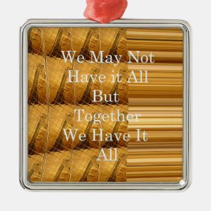 Inspirerend boodschap met African Wildlife Design Metalen Ornament