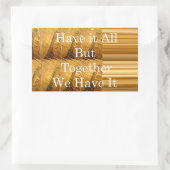 Inspirerend boodschap met African Wildlife Design Rechthoekige Sticker (Tas)