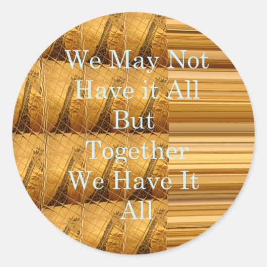 Inspirerend boodschap met African Wildlife Design Ronde Sticker (Voorkant)