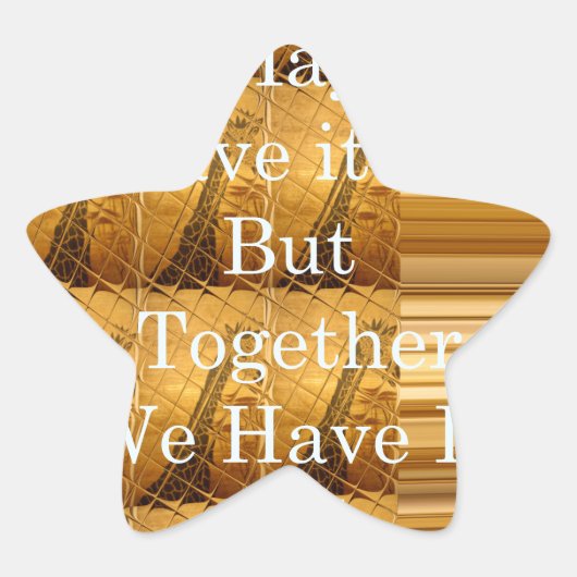 Inspirerend boodschap met African Wildlife Design Ster Sticker (Voorkant)