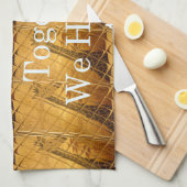 Inspirerend boodschap met African Wildlife Design Theedoek (Quarter Fold)