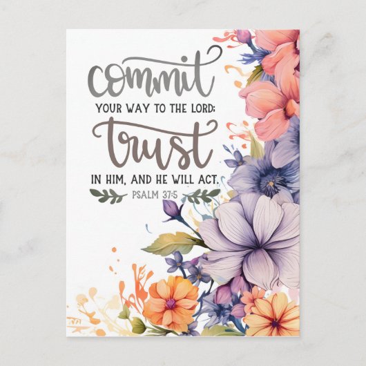 Inspirerend boodschap van Psalmen Briefkaart (Voorkant)