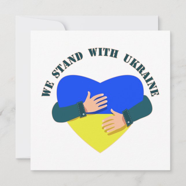 Inspirerend boodschap We staan voor Oekraïne (Voorkant)