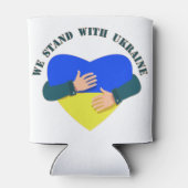 Inspirerend boodschap We staan voor Oekraïne Blikjeskoeler (Achterkant)