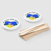 Inspirerend boodschap We staan voor Oekraïne Handwaaier (Niet-gemonteerd)