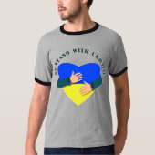Inspirerend boodschap We staan voor Oekraïne T-Shi T-shirt (Voorkant)