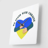 Inspirerend boodschap We staan voor Oekraïne Vierkante Klok (Hoek)