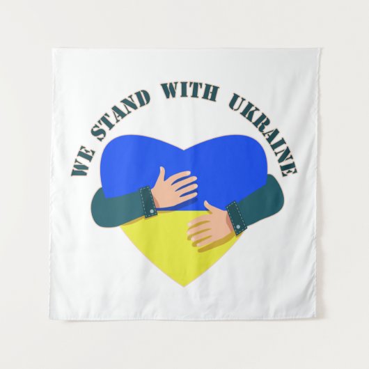 Inspirerend boodschap We staan voor Oekraïne Wandkleed (Voorkant)