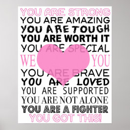 Inspirerend borstkanker Poster