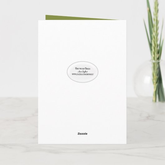 Inspirerend bos met zonnestralen kaart (Achterkant)