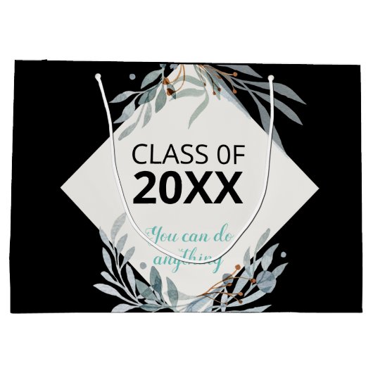 Inspirerend Botanische 2025 Afstuderen Groot Cadeauzakje (Achterkant)