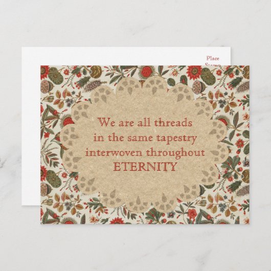 Inspirerend  Botanische Tapestry Briefkaart (Voorkant / Achterkant)