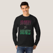 Inspirerend Bravery Graphic Bold Shadow Apparel T-shirt (Voorkant volledig)
