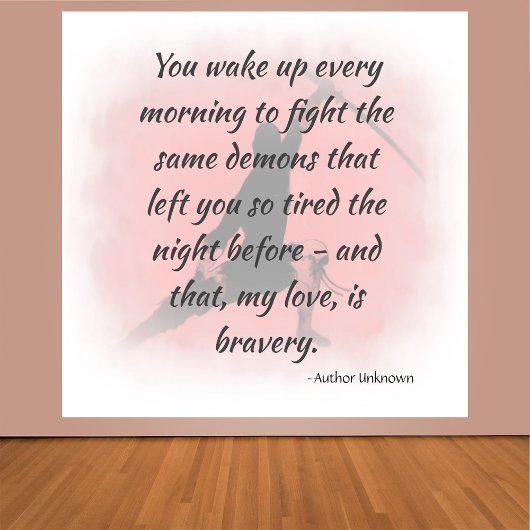 Inspirerend Bravery Quote Poster