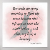 Inspirerend Bravery Quote Poster (Voorkant)