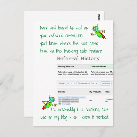 inspirerend briefkaart (Voorkant / Achterkant)