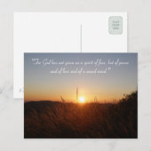 Inspirerend Briefkaart | 2 Timotheüs 1; 7 (Voorkant / Achterkant)