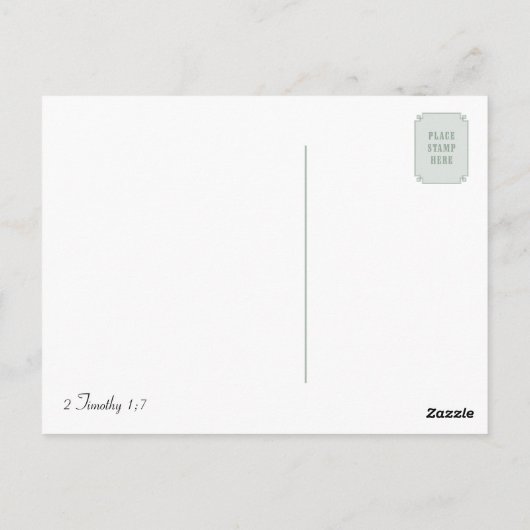 Inspirerend Briefkaart | 2 Timotheüs 1; 7 (Achterkant)