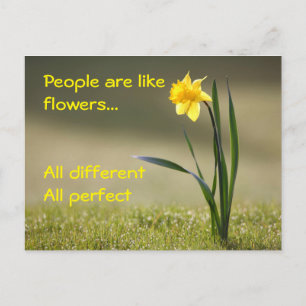 Inspirerend briefkaart. Bloemen Briefkaart