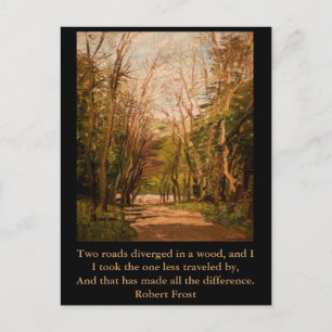 Inspirerend briefkaart Citaat Robert Frost