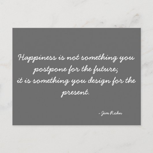 Inspirerend Briefkaart citeert Jim Rohn (Voorkant)