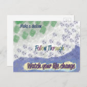 inspirerend briefkaart "Doorvolgen" (Voorkant / Achterkant)