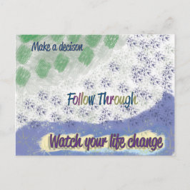 inspirerend briefkaart "Doorvolgen"