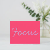 Inspirerend briefkaart - focus (Staand voorkant)