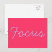Inspirerend briefkaart - focus (Voorkant / Achterkant)