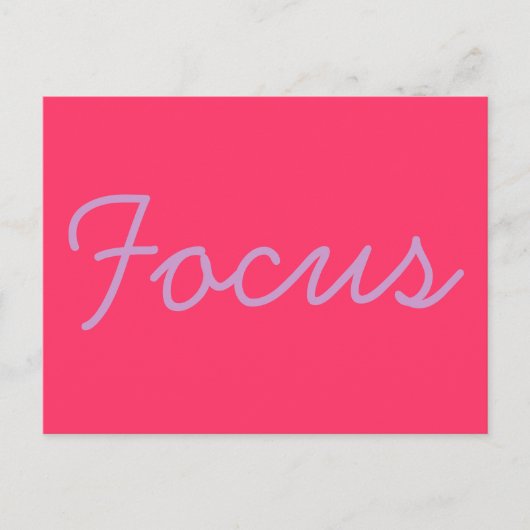 Inspirerend briefkaart - focus (Voorkant)