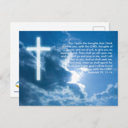 Inspirerend Briefkaart Jeremia 29; 11-14 (Voorkant / Achterkant)