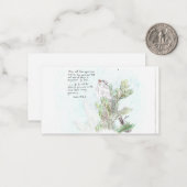 Inspirerend briefkaart met vogel (Voorkant / Achterkant in situ)