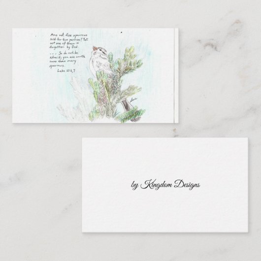 Inspirerend briefkaart met vogel (Voorkant / Achterkant)