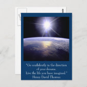 Inspirerend briefkaart. Schrijver: Henry David Tho Briefkaart (Voorkant / Achterkant)