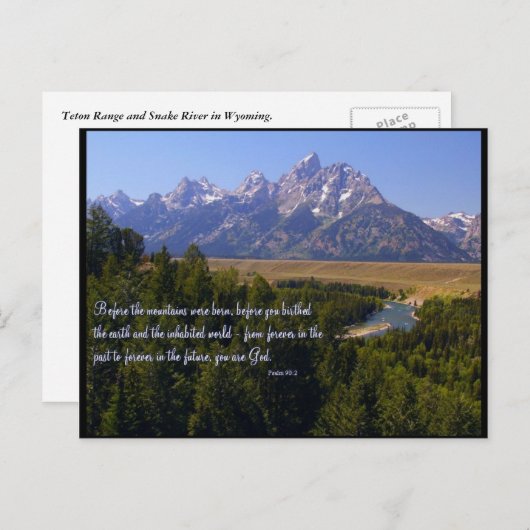 Inspirerend Briefkaart - Tetons & Snake River (Voorkant / Achterkant)