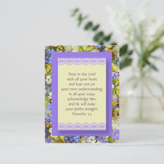 Inspirerend Briefkaart - Vertrouwen in God - (Staand voorkant)