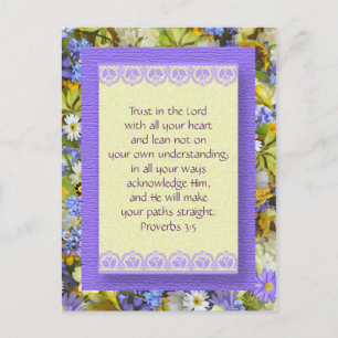 Inspirerend Briefkaart - Vertrouwen in God -