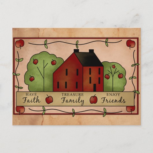 Inspirerend Briefkaart voor landappels (Voorkant)