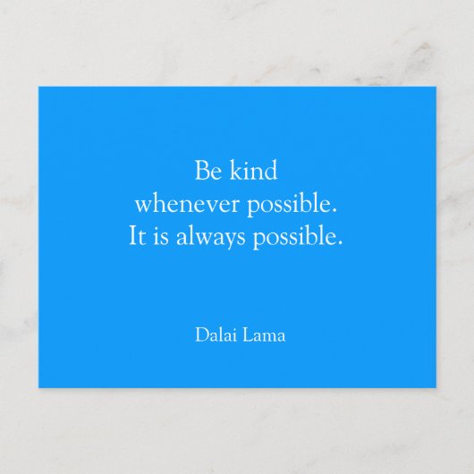 Inspirerend briefkaart - wees aardig (Voorkant)