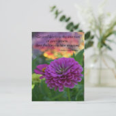 Inspirerend briefkaarten bulkkorting Zinnia (Staand voorkant)