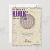 Inspirerend Briefkaarten: De wereld is een boek Briefkaart (Voorkant / Achterkant)