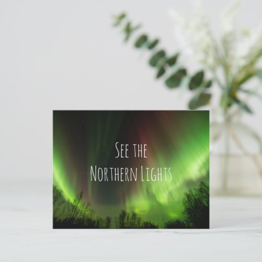 Inspirerend bucket list Northern Lights reizen Briefkaart (Staand voorkant)