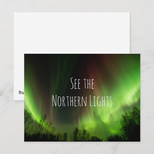 Inspirerend bucket list Northern Lights reizen Briefkaart (Voorkant / Achterkant)