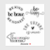Inspirerend bundel Motivatie positief ingesteld Sticker (Vel)