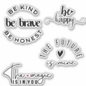 Inspirerend bundel Motivatie positief ingesteld Sticker (Voorkant)